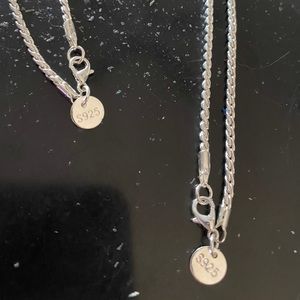Brand new sterling silver necklace and bracelet